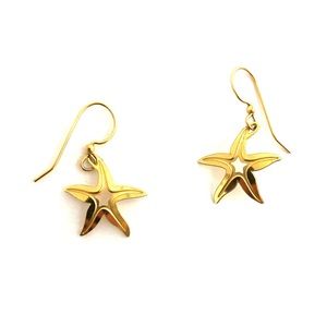 Leighton Lam Starfish Drop Earrings Gold Plated